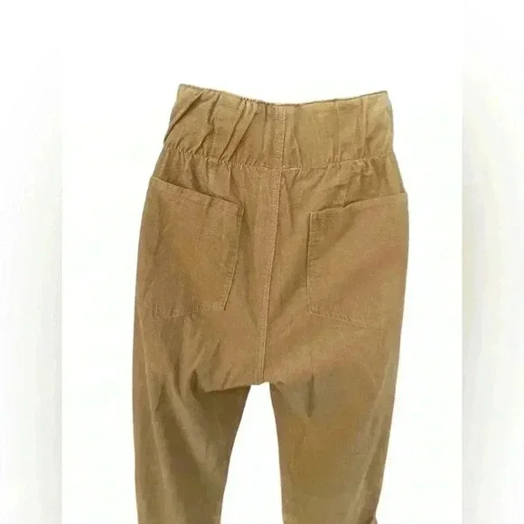 Skylar + Madison women’s mustard yellow corduroy wide leg pants wide waist - Picture 3 of 6